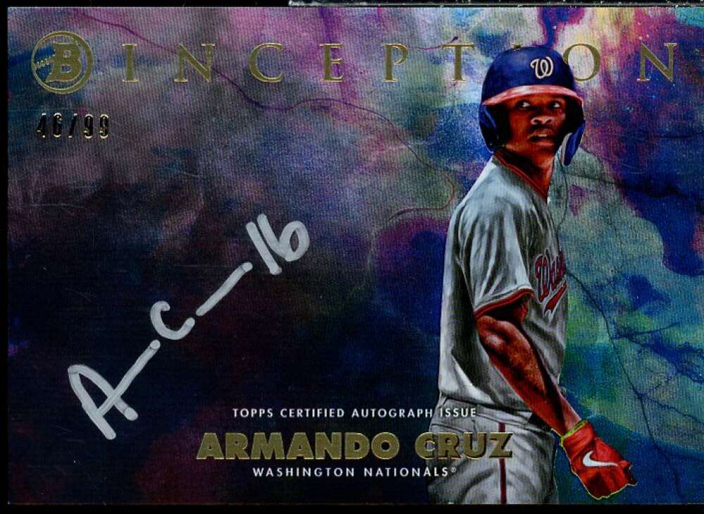 Armando Cruz Rookie 2021 Bowman Inception Primordial Prospects Autographs #PPAAC  Image 1