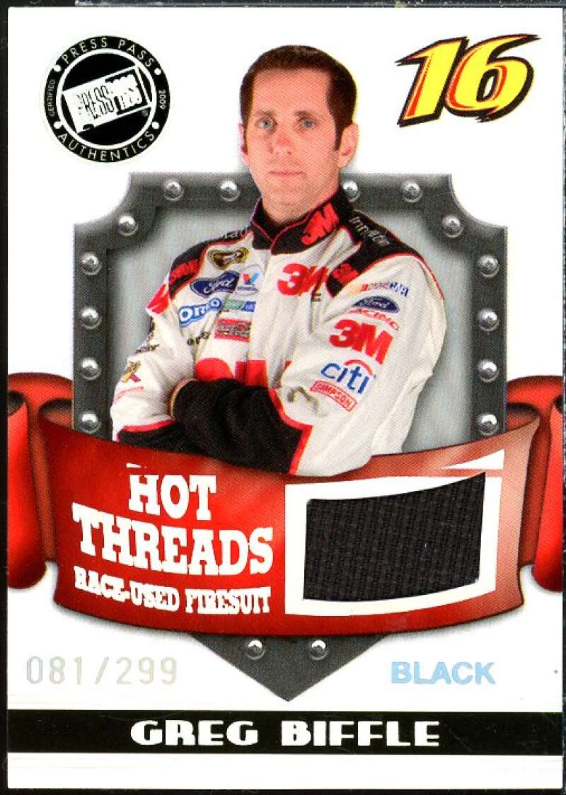 Greg Biffle Black Card 2009 Press Pass Premium Hot Threads #HTGB1  Image 1