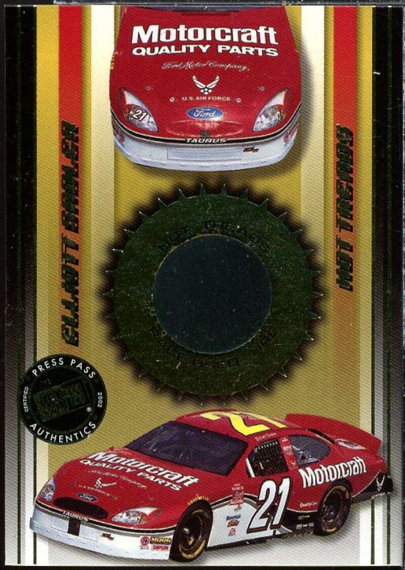 Elliott Sadler's Car Card 2002 Press Pass Hot Treads #HT3  Image 1