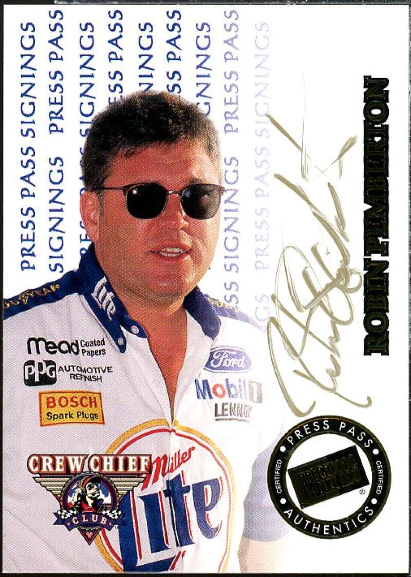 Robin Pemberton Card 1999 Press Pass Signings Gold #21  Image 1