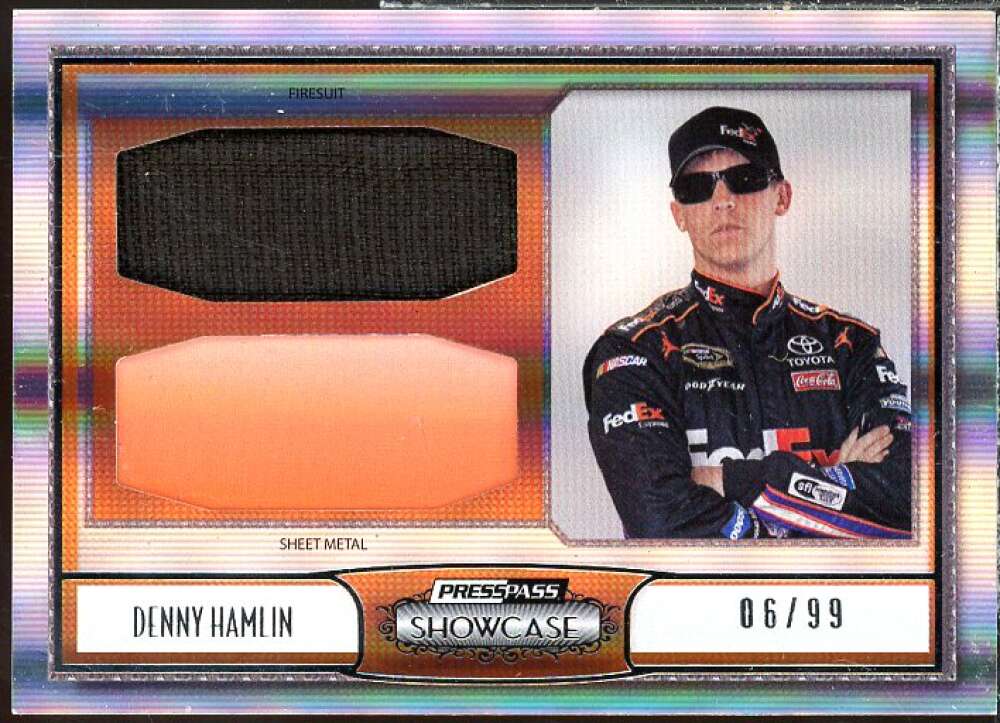 Denny Hamlin Card 2011 Press Pass Showcase Masterpieces Memorabilia #MPMDH  Image 1