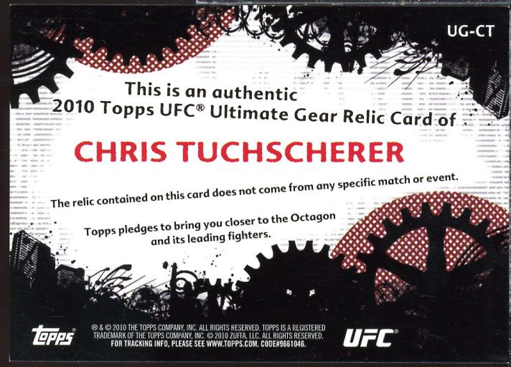 Chris Tuchscherer Card 2010 Topps UFC Ultimate Gear #UGCT  Image 2