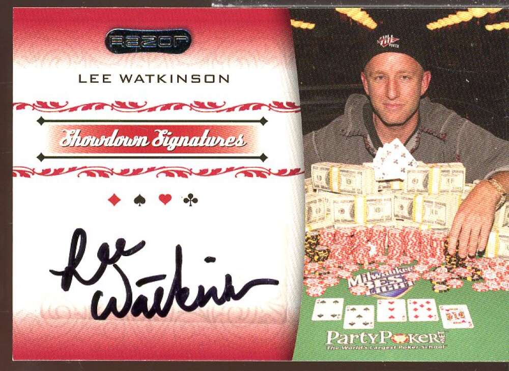 Lee Watkinson Card 2007 Razor Poker Signature Series #SS45  Image 1