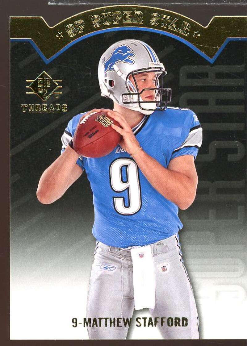 Matthew Stafford Rookie Card 2009 SP Threads Die Cut #AP63  Image 1