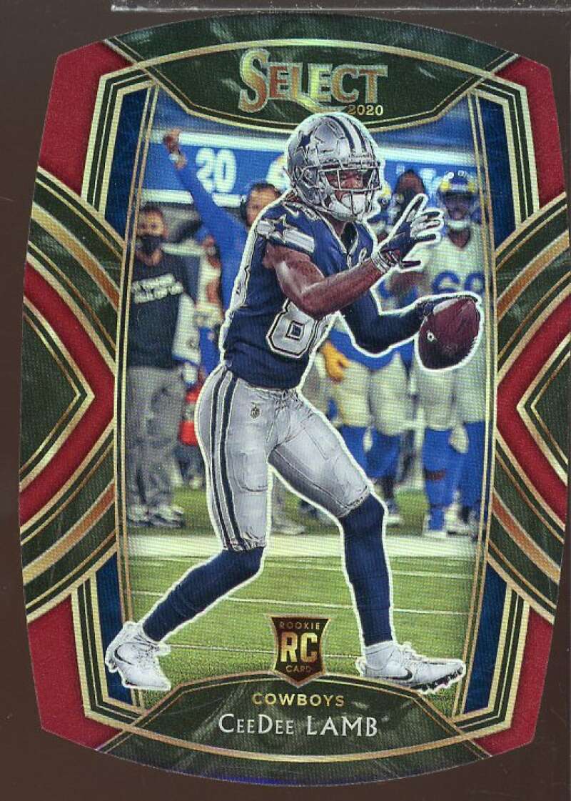 CeeDee Lamb Rookie Card 2020 Select Prizm Maroon Die Cut #257  Image 1