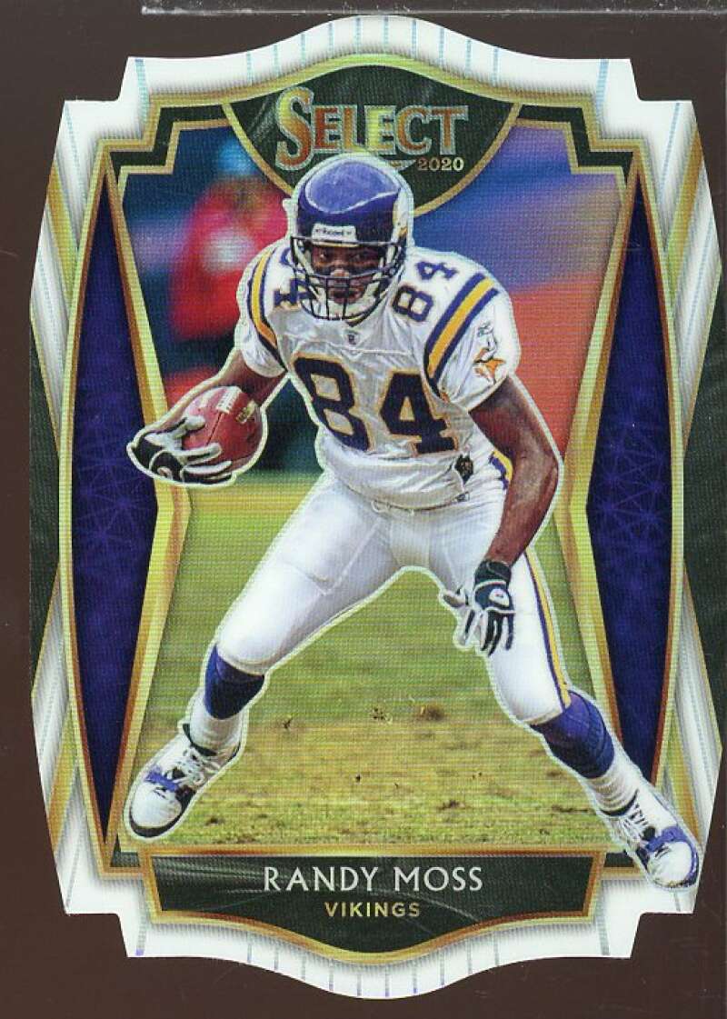 Randy Moss Card 2020 Select Prizm White Die Cut #112  Image 1