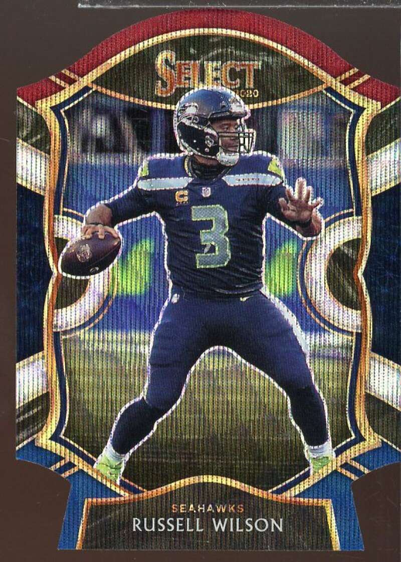 Russell Wilson Card 2020 Select Prizm Zebra Die Cut #4  Image 1