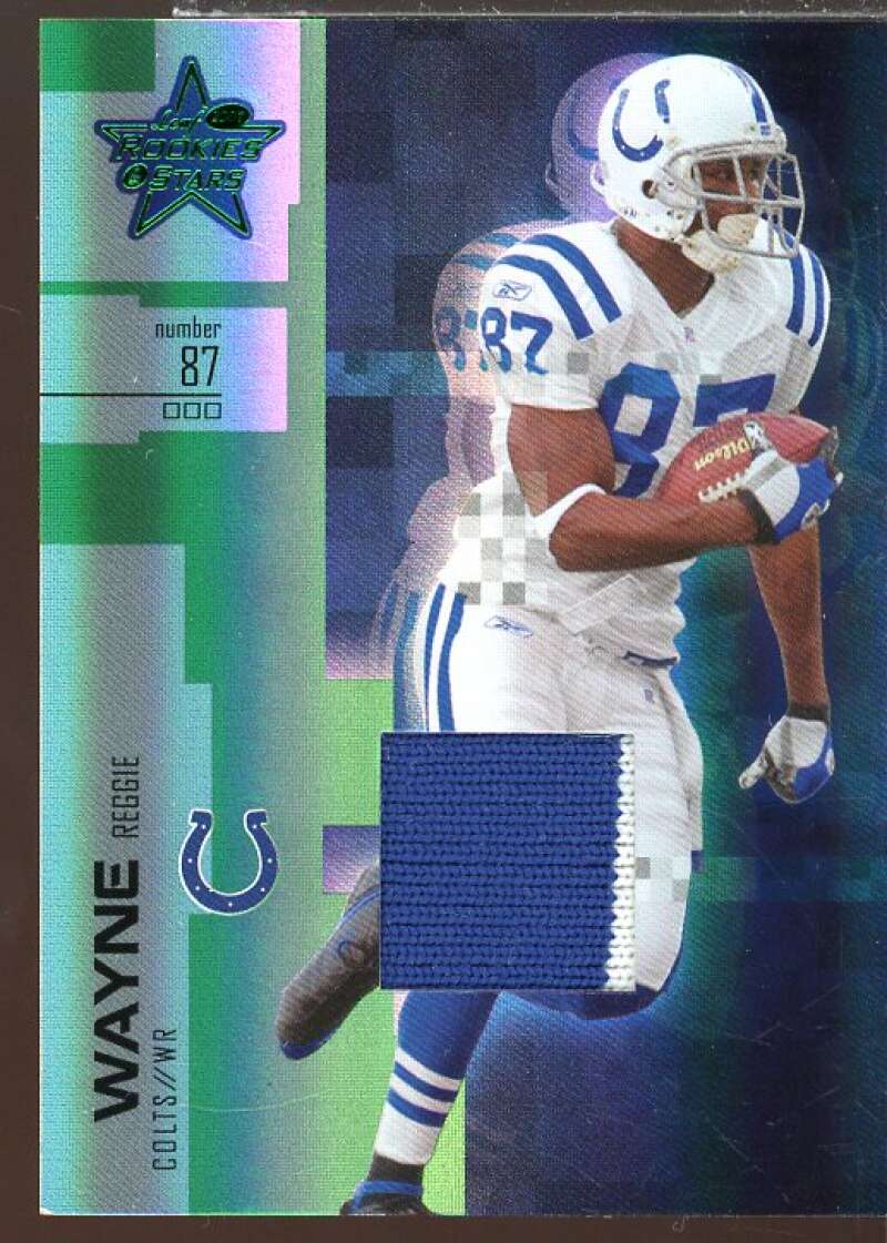 Reggie Wayne Card 2007 Leaf Rookies and Stars Materials Emerald Prime #83  Image 1