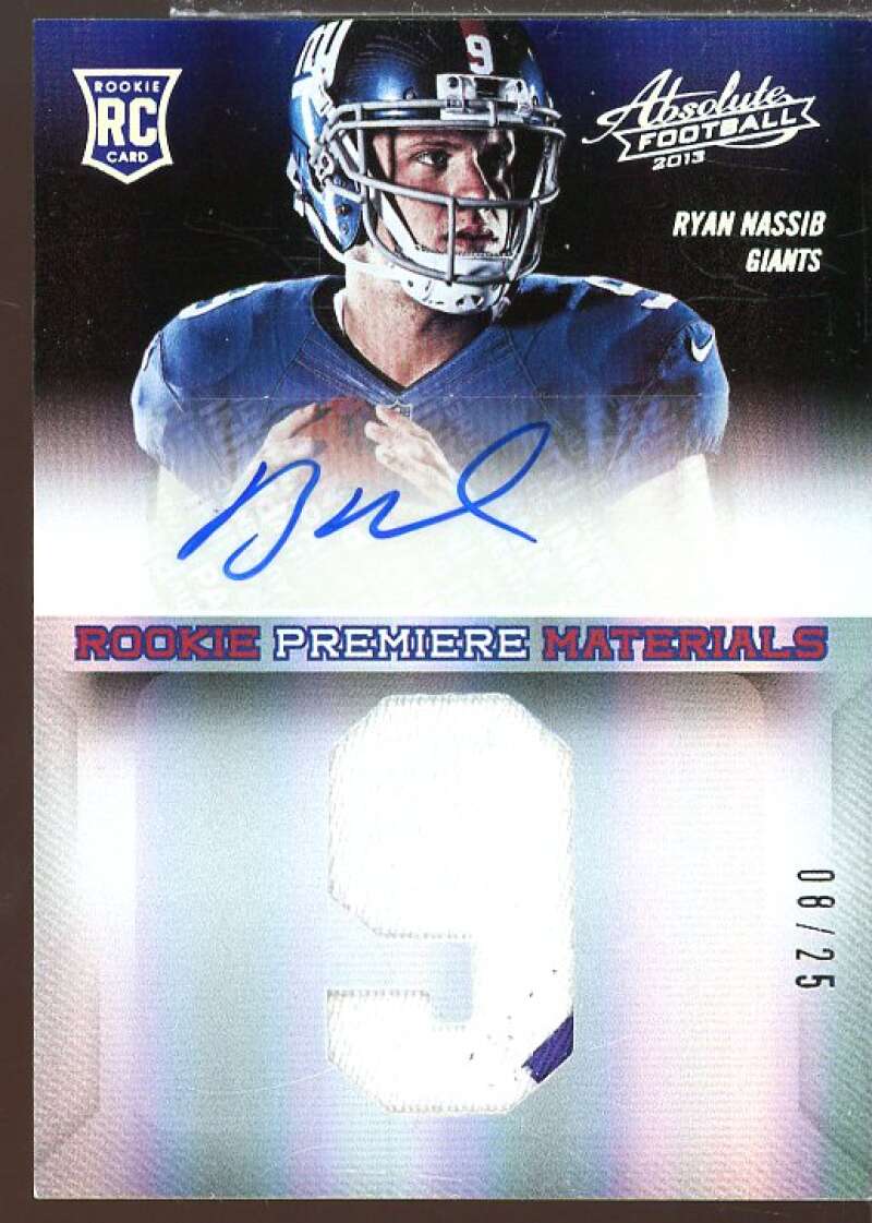 Nassib 2013 Absolute Rookie Premiere Materials AU Oversize JSY Number Prime #232  Image 1