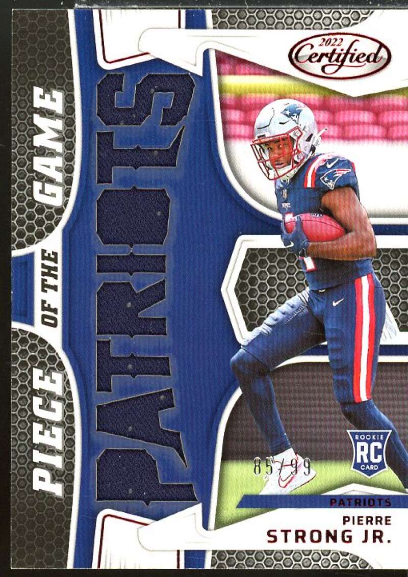 Pierre Strong Jr. Rookie Card 2022 Certified Piece of the Game Red #24  Image 1