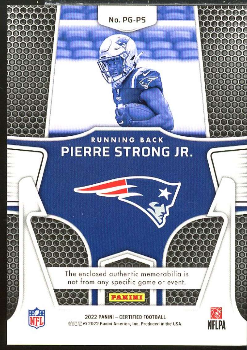 Pierre Strong Jr. Rookie Card 2022 Certified Piece of the Game Red #24  Image 2