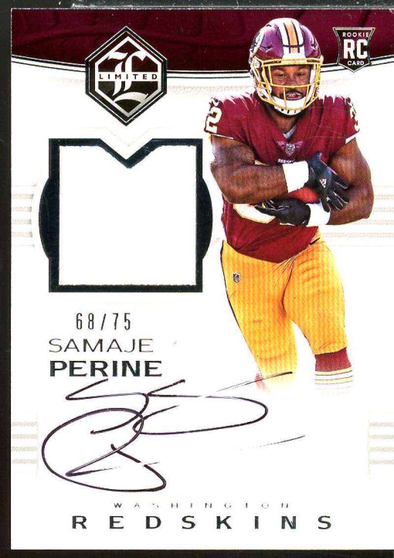 Samaje Perine JSY AU Rookie Card 2017 Limited Silver Spotlight #137  Image 1