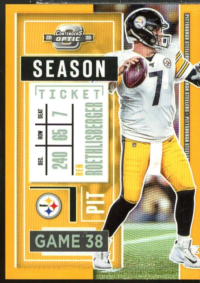 Ben Roethlisberger Card 2020 Panini Contenders Optic Orange #48  Image 1