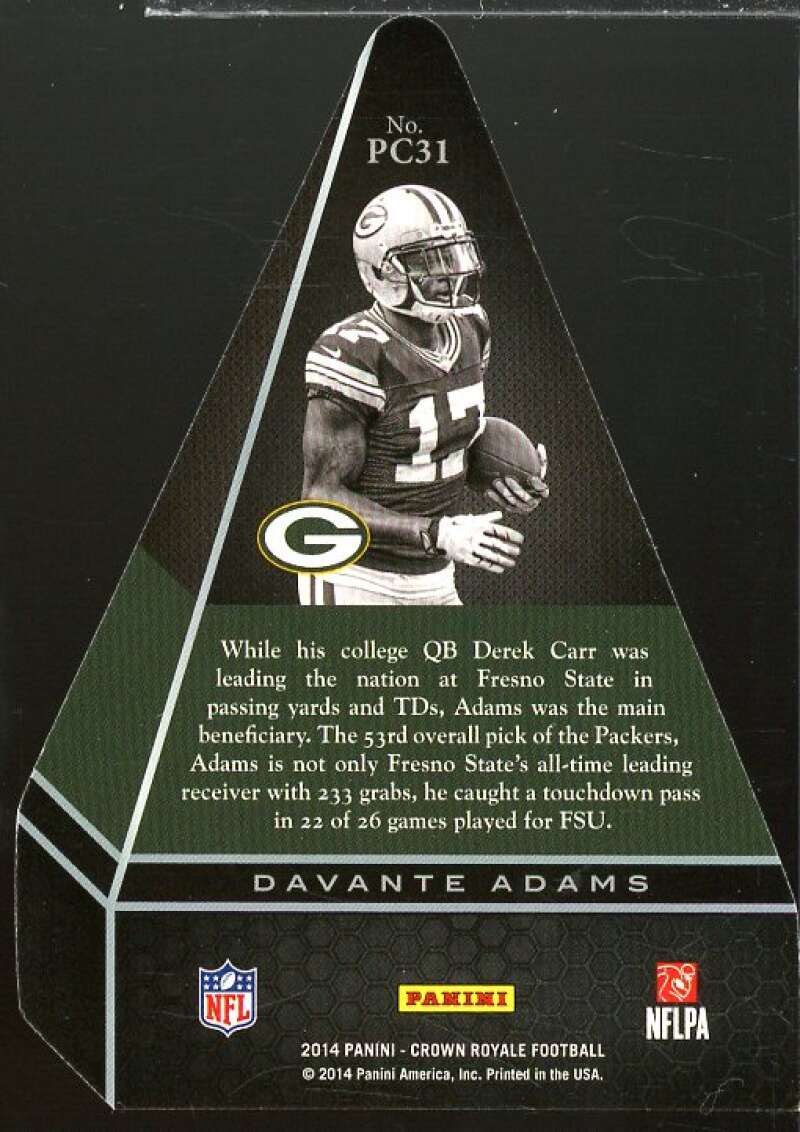 Davante Adams Rookie Card 2014 Crown Royale Panini's Choice Red #PC31  Image 2