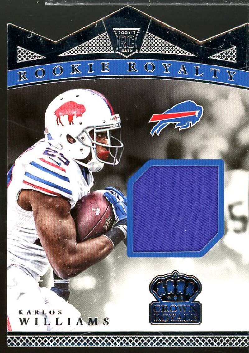 Karlos Williams Rookie Card 2015 Crown Royale Rookie Royalty Materials #RRMKA  Image 1