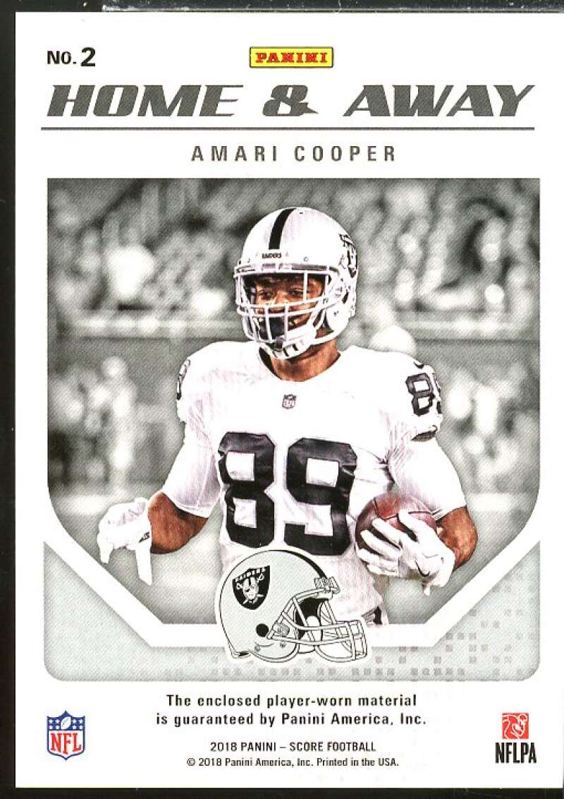 Amari Cooper Card 2018 Score Home and Away Jerseys #2  Image 2