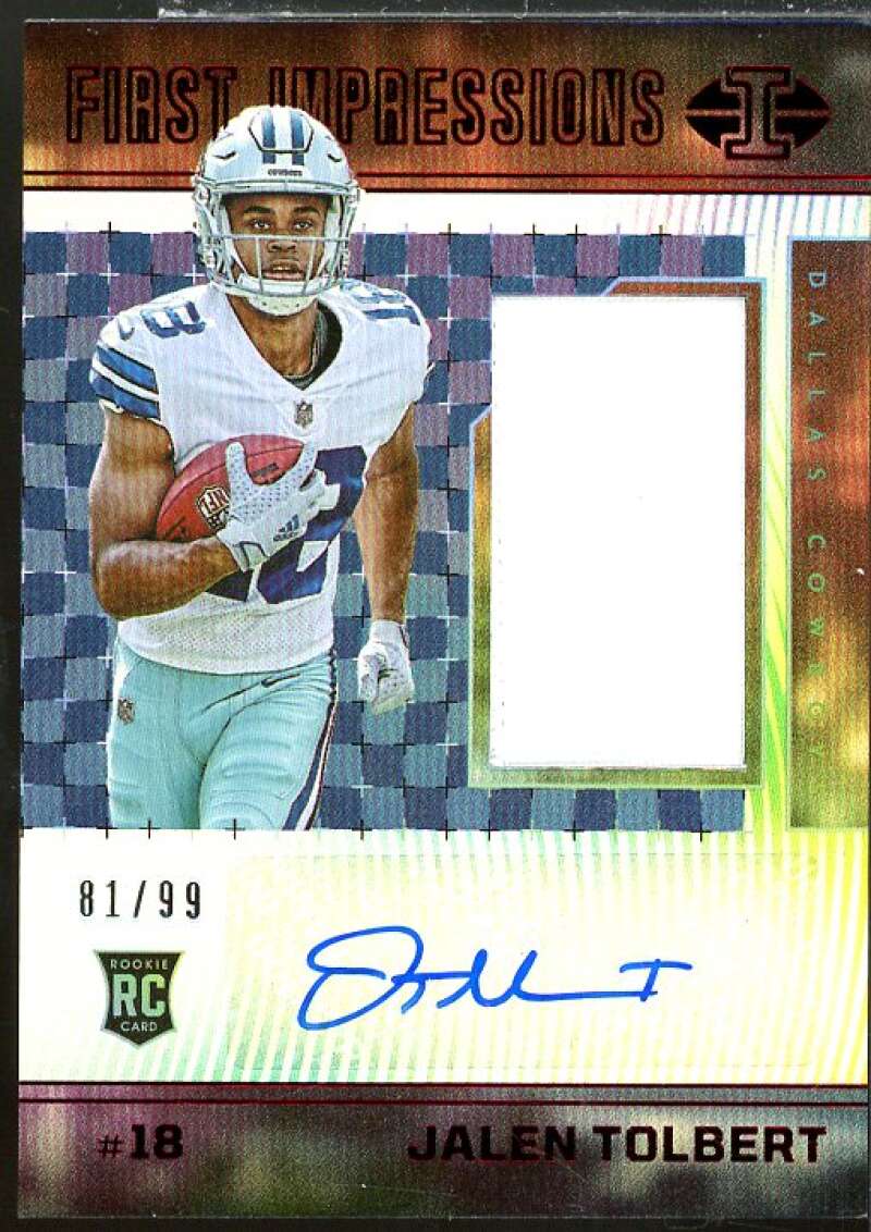 Jalen Tolbert JSY AU Rookie Card 2022 Panini Illusions Red #127  Image 1