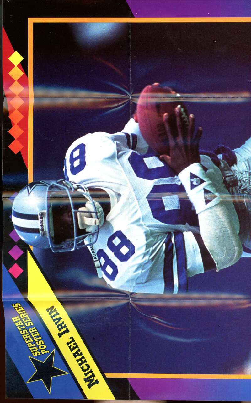 Michael Irvin  Card 1992 Starting Lineup Superstar Poster Series #NNO  Image 1