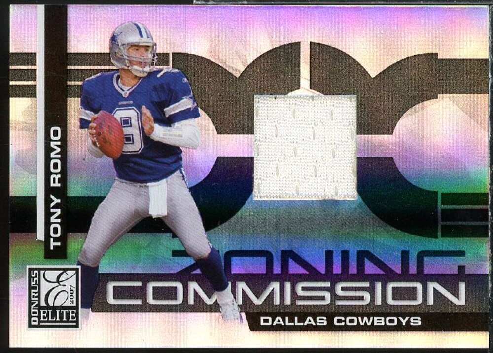 Tony Romo Card 2007 Donruss Elite Zoning Commission Jerseys #15  Image 1