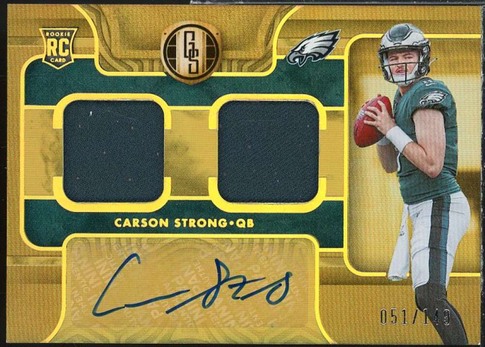 Carson Strong JSY AU Rookie Card 2022 Panini Gold Standard #245  Image 1
