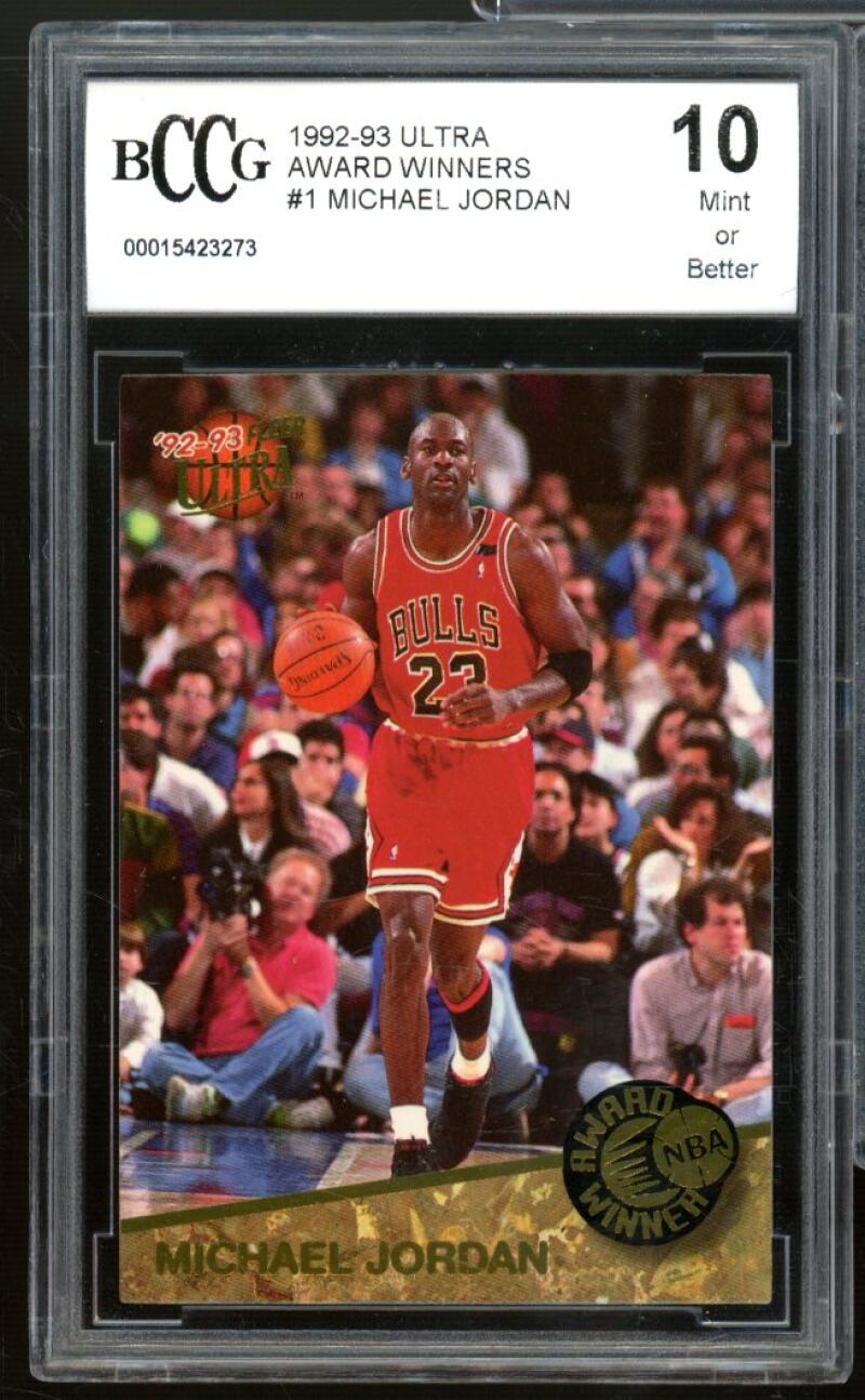 1992-93 Ultra All NBA #4 Michael Jordan Card BGS BCCG 10 Mint+ Image 1