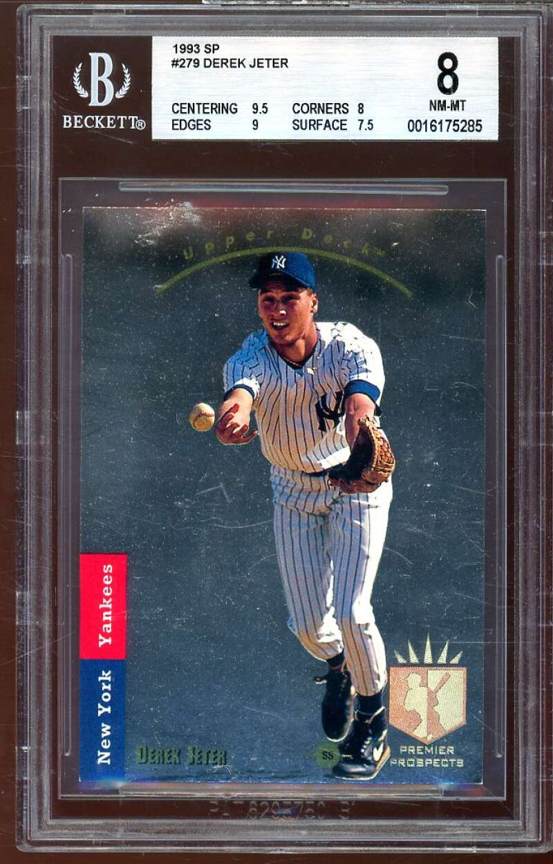 Derek Jeter Rookie Card 1993 SP #279 BGS 8 (9.5 8 9 7.5) Image 1