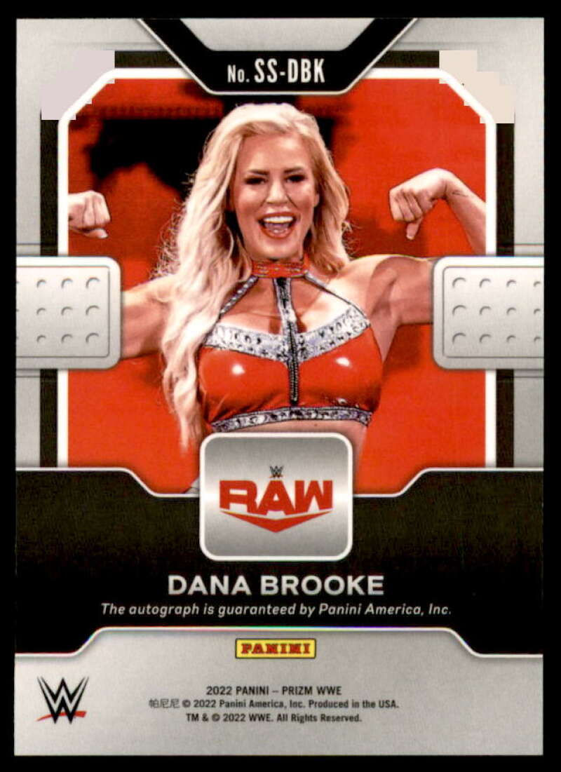 Dana Brooke Card 2022 Panini Prizm WWE Sensational Signatures #SSDBK  Image 2