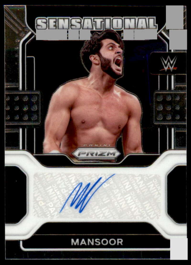 Mansoor Card 2022 Panini Prizm WWE Sensational Signatures #SSMSR  Image 1