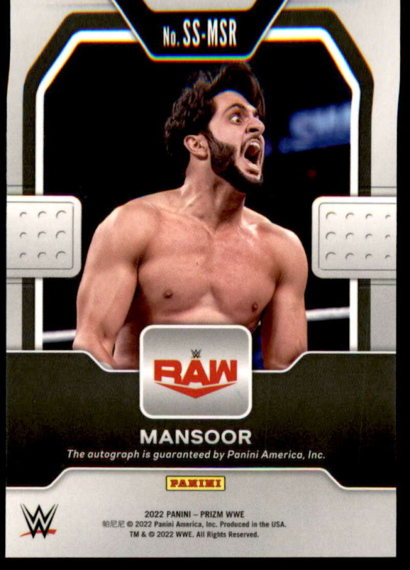 Mansoor Card 2022 Panini Prizm WWE Sensational Signatures #SSMSR  Image 2