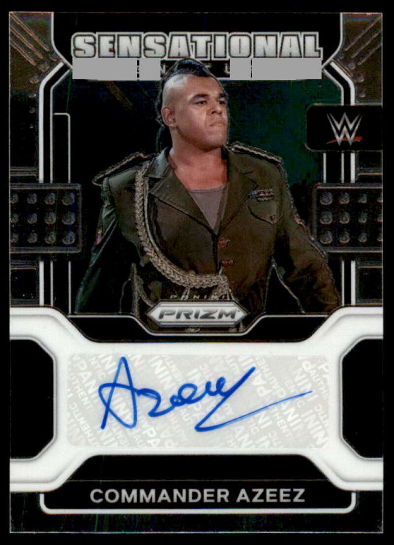 Commander Azeez Card 2022 Panini Prizm WWE Sensational Signatures #SSCAZ  Image 1