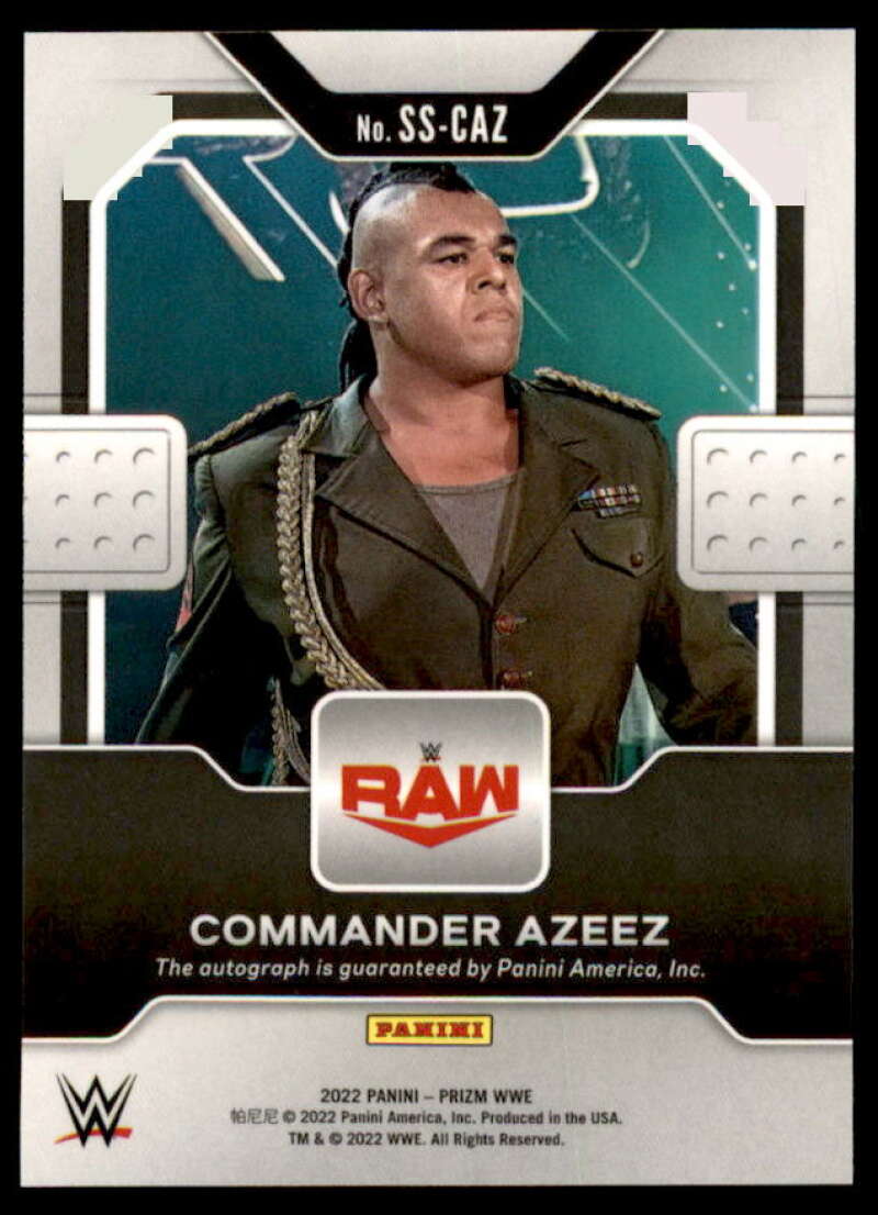 Commander Azeez Card 2022 Panini Prizm WWE Sensational Signatures #SSCAZ  Image 2