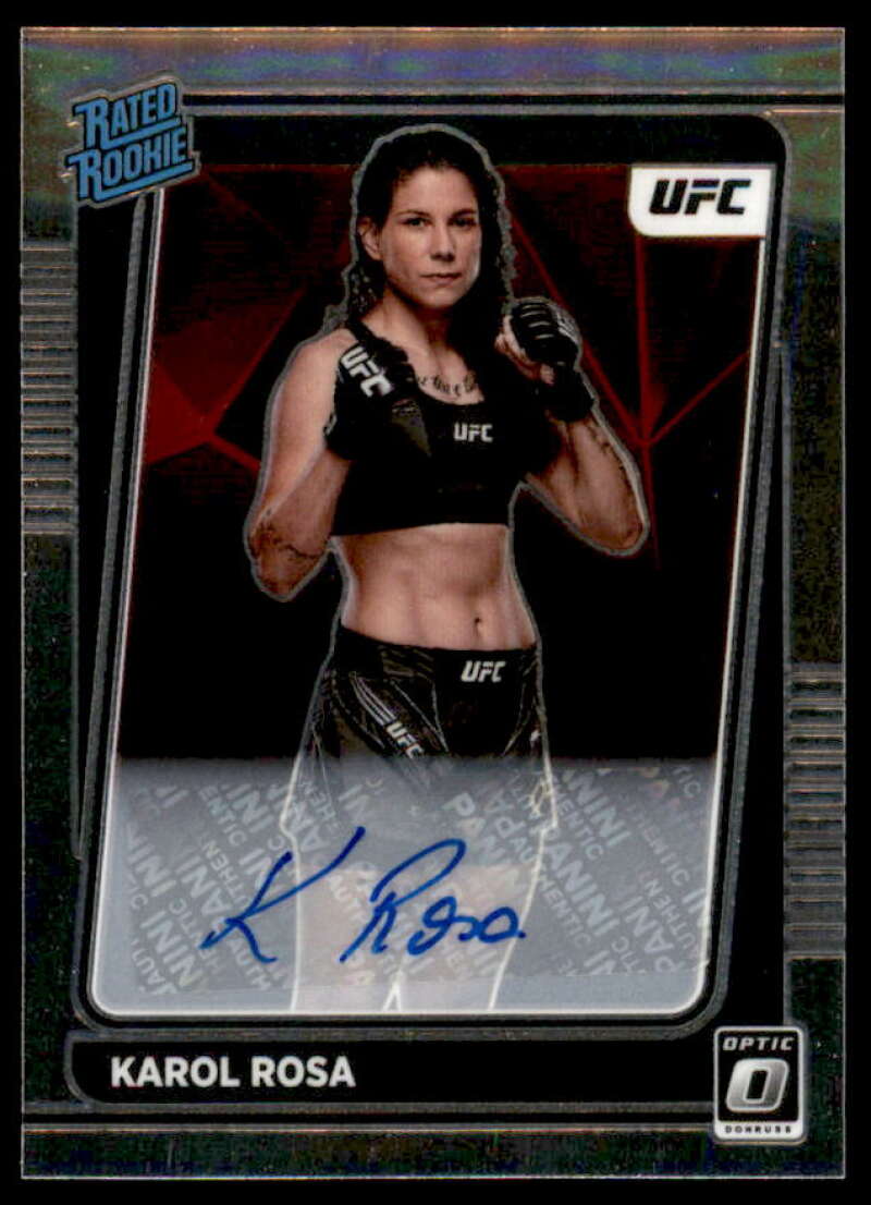 Karol Rosa Card 2022 Donruss Optic UFC Rated Rookies Signatures #102  Image 1