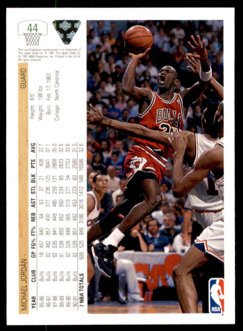 Michael Jordan Card 1991-92 Upper Deck #44  Image 2