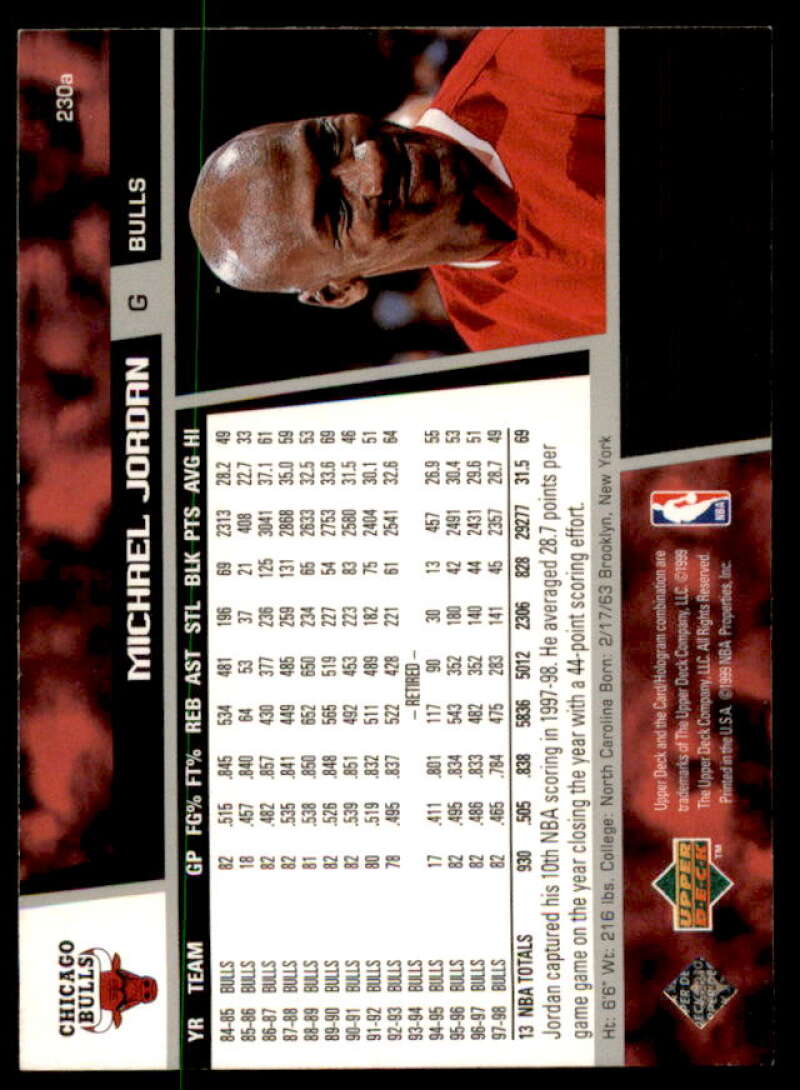 Michael Jordan Card 1998-99 Upper Deck #230A  Image 2