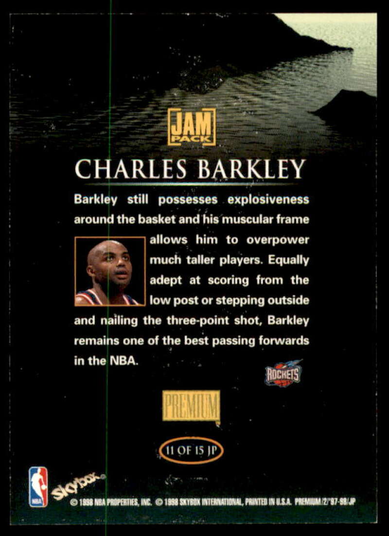 Charles Barkley Card 1997-98 SkyBox Premium Jam Pack #JP11  Image 2