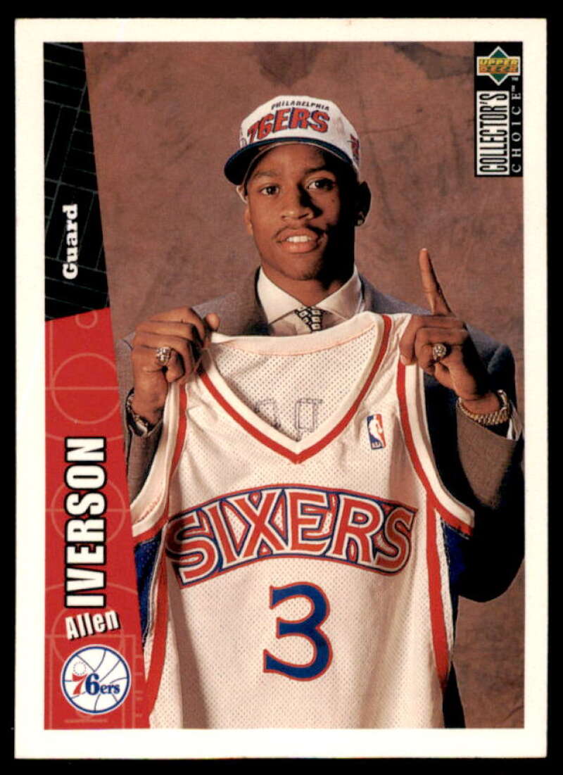 Allen Iverson Rookie Card 1996-97 Collector's Choice #301  Image 1