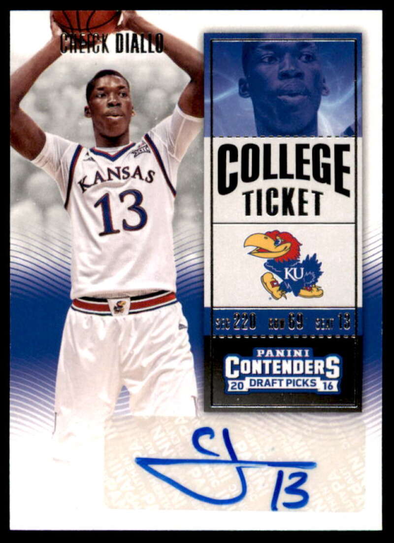 Cheick Diallo AU/Ball over head 2016-17 Panini Contenders Draft Picks #123A  Image 1