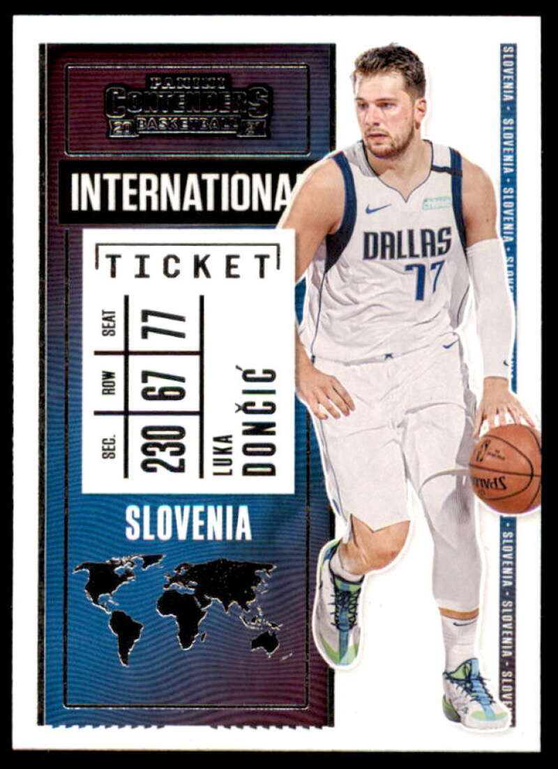 Luka Doncic Card 2020-21 Panini Contenders International Ticket #28  Image 1