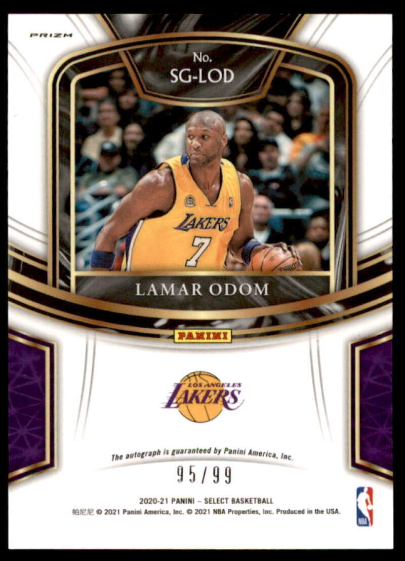 Lamar Odom Card 2020-21 Select Signatures #27  Image 2