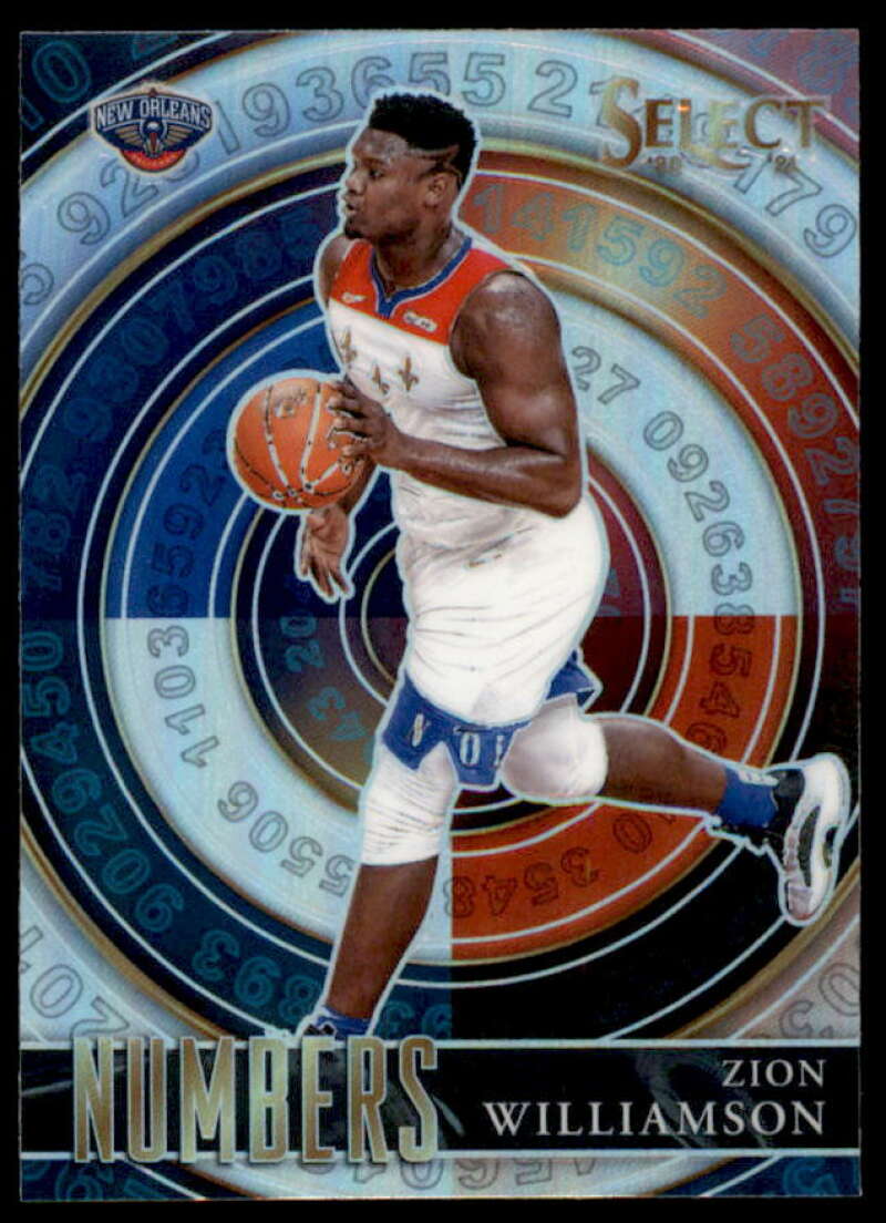 Zion Williamson Card 2020-21 Select Numbers Prizms Blue #13  Image 1