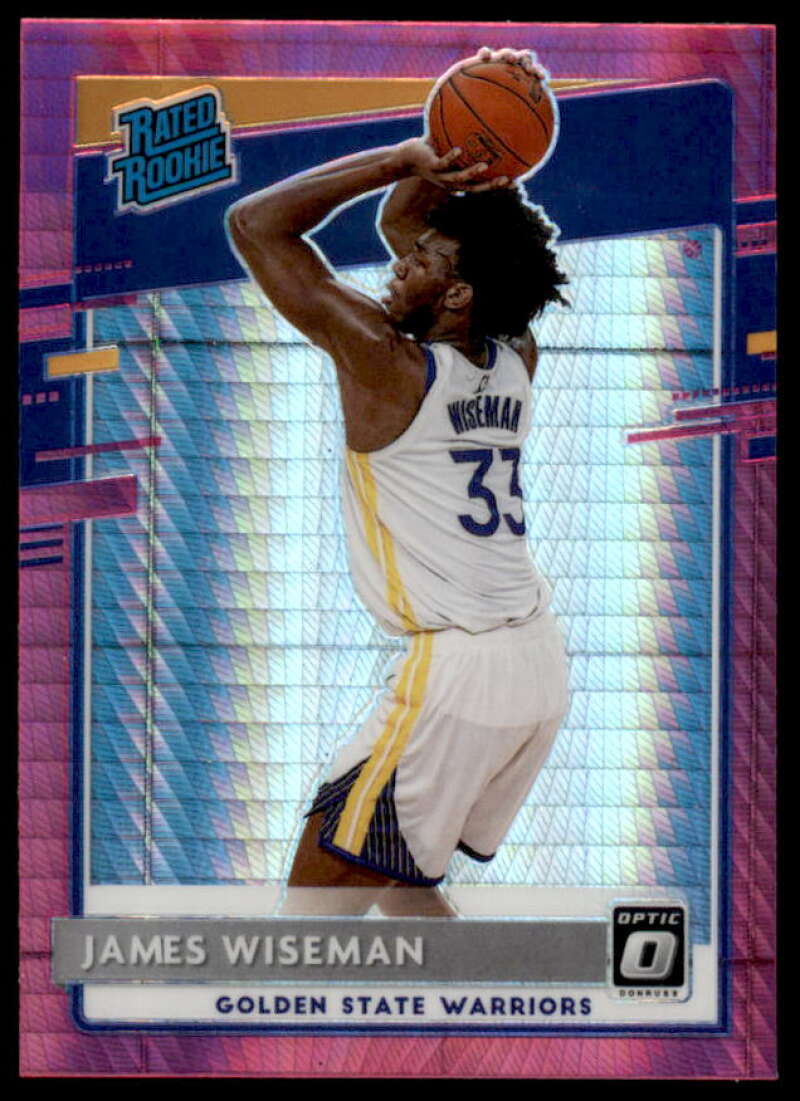 James Wiseman RR Rookie Card 2020-21 Donruss Optic Hyper Pink #152  Image 1