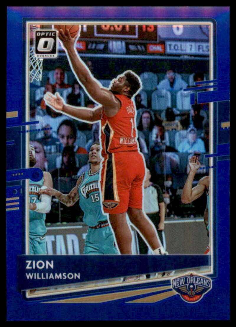 Zion Williamson Card 2020-21 Donruss Optic Blue #40  Image 1