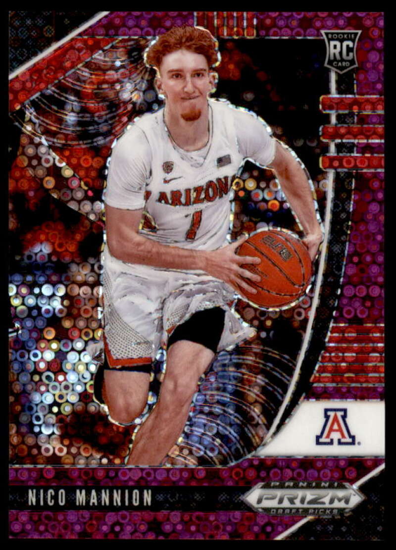 Nico Mannion RC 2020-21 Panini Prizm Draft Picks Prizms Fast Break Purple #58  Image 1