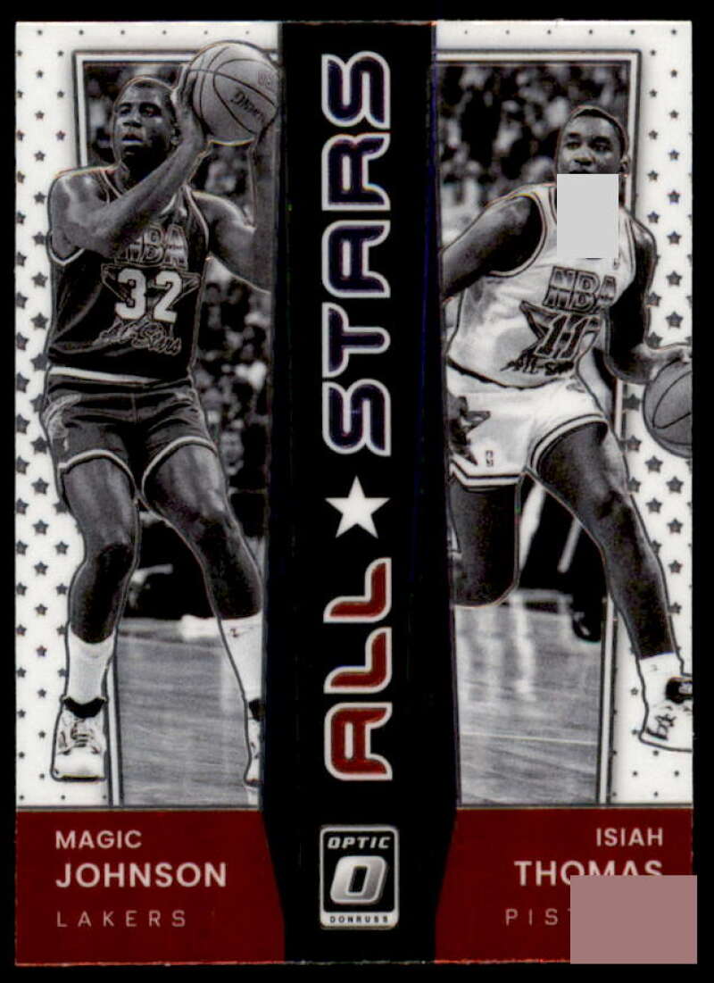 Isiah Thomas/Magic Johnson Card 2021-22 Donruss Optic All-Stars #9  Image 1