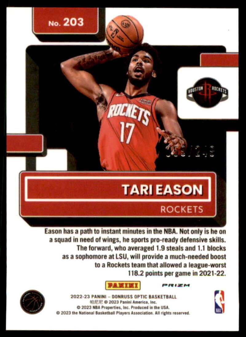 Tari Eason RR Rookie Card 2022-23 Donruss Optic Premium Box Set #203  Image 2