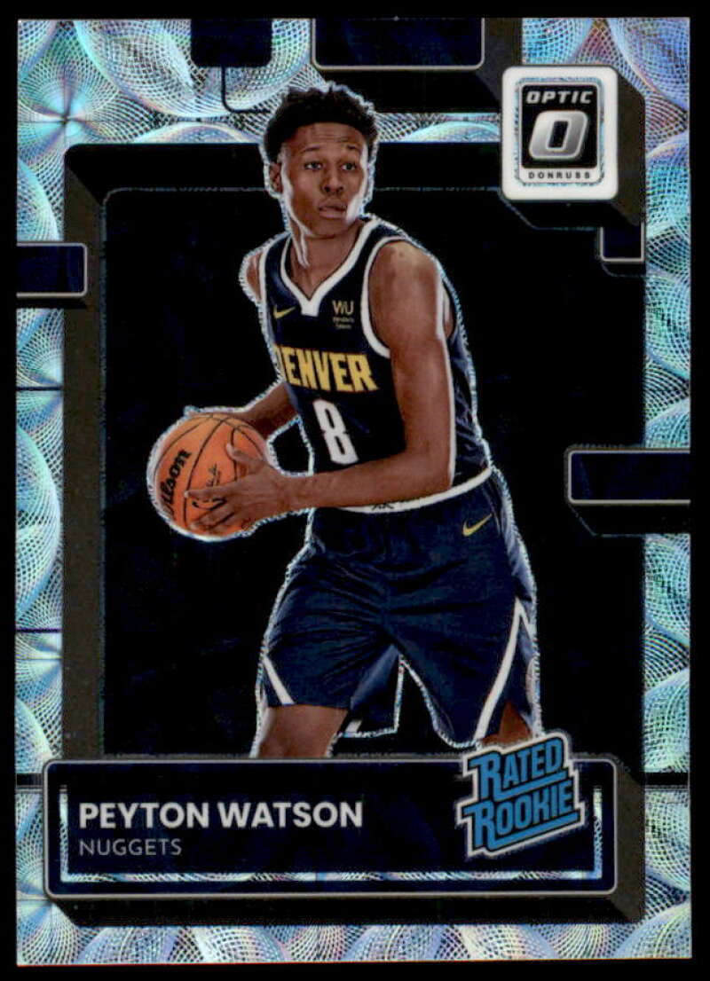 Peyton Watson RR Rookie Card 2022-23 Donruss Optic Premium Box Set #223  Image 1