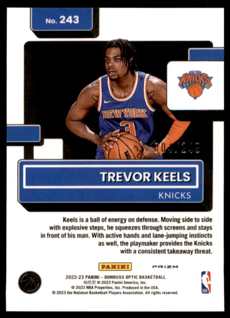 Trevor Keels RR Rookie Card 2022-23 Donruss Optic Premium Box Set #243  Image 2