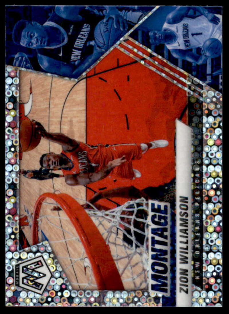 Zion Williamson Card 2020-21 Panini Mosaic Montage Fast Break #22  Image 1