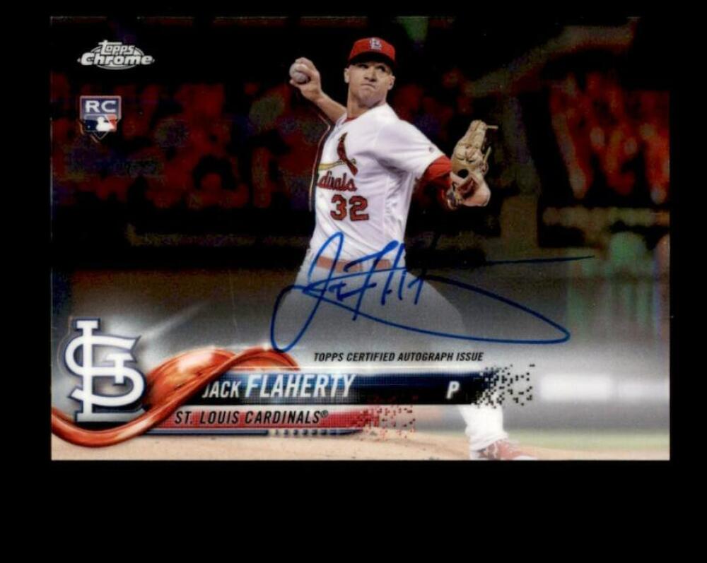 Jack Flaherty Rookie Card 2018 Topps Chrome Rookie Autographs #RAJF  Image 1