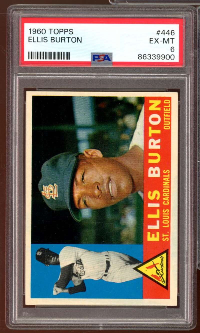 Ellis Burton Card 1960 Topps #446 PSA 6 Image 1